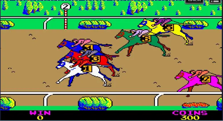 Horse number one leading the King Derby field down the back straight