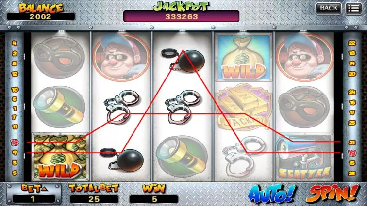 A Takers line win joined by a money-bag wild on the bottom row